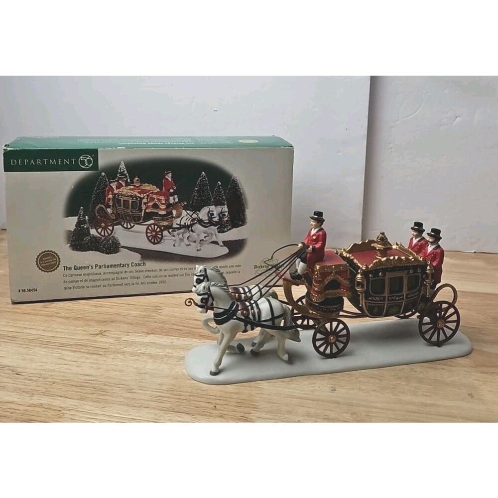 Dept. 56 Dickens Village The Queen’s Parliamentary Coach 56.58454 W/ Box